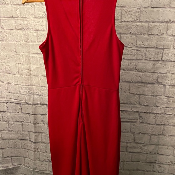 Charlotte Russe Red V-Neck Jumpsuit - Picture 3 of 4